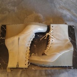 Dr Martens Wedge Heels Boots Marcie Lace Zip Up